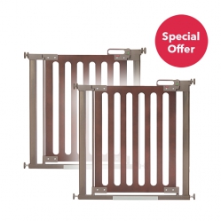 Fred Wooden Stairgate Bundle - 2 Pressure Fit Stairgates